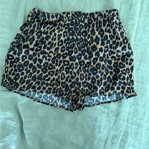 Reformation Leopard Print High Waist Shorts